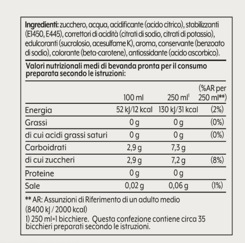 CONCENTRATO MIRINDA ARANCIATA SENZA UGUALMISURA